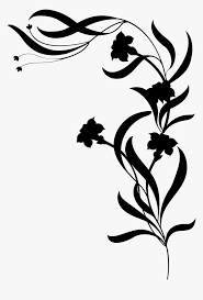 Vine clipart black and white. Flower Silhouette Png Flower Vine Clipart Black And White Transparent Png Kindpng