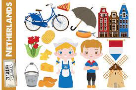 Netherlands Clip Art Holland Clip Art Dutch Clip Amsterdam 391626 Illustrations Design Bundles In 2021 Clip Art Netherlands Travel Clipart