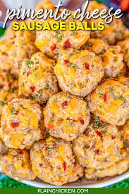 Pimento Cheese Sausage Balls This Recipe Will Change The Way You Make Sausage Ball Forever Seriously The B Sausage Balls Pimento Cheese Plain Chicken Recipe