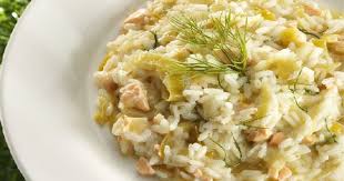 Risotto Au Saumon Frais Et Poireaux Ww Plat Et Recette Recette Saumon Frais Recette Risotto Saumon