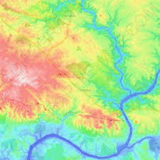 Lo que se aprende viajando por el mundo. Topografische Kaart Alqueva Hoogte Relief