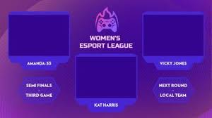 placeit multicam twitch overlay creator with a female esports league livestream twitch live streaming overlays