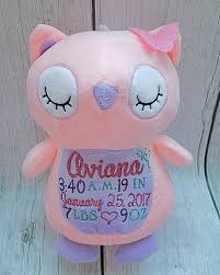 Birth Announcement Stuffed Animals Owl Birth Announcement Stuffed Animal Birth Announcement New Baby Gift New Mommy Gift Nursery De In 2020 New Baby Products New Mommy Gifts New Baby Gifts