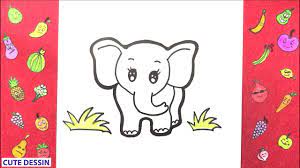 comment dessiner et colorier un elephant mignon facilement etape par 2 dessin youtube coloriage de loup