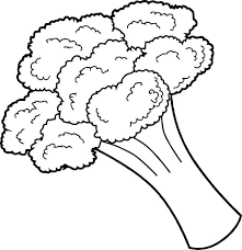 Broccoli Vegetable Coloring Page Buku Mewarnai Lembar Mewarnai Buku Gambar