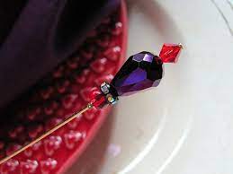 I Shall Wear Purple Bling Victorian Hat Pin Etsy Victorian Hats Hat Pins Red Hat Ladies