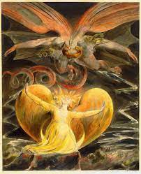 Old Paint Photo William Blake Art William Blake Paintings Red Dragon Painting