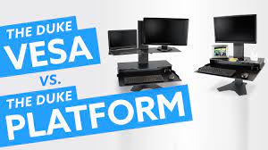 When he's not standing, he sits on an exercise ball to work his core muscles. The Duke Vesa Vs Platform Standing Desk Converter Youtube