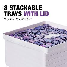 Check spelling or type a new query. Tidyboss 8 Puzzle Sorting Trays With Lid 8 X 8 Portable Jigsaw Puzzle Accessories White Background