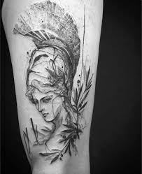 60 Athena Tattoo Designs For Men Ancient Greek Goddess Ideas