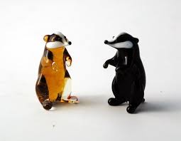 Badger Choose 1 Etsy Badger Glass Animals Lampwork Glass