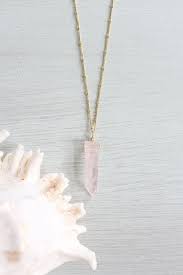 Rose Quartz Necklace Polished Rose Quartz Necklace Natural Etsy Quartz Necklace Quartz Crystal Necklace Rose Quartz Necklace