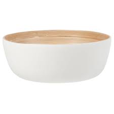 Saladier En Bambou Coloris Blanc Et Naturel Maisons Du Monde Salad Bowls Bowl Maisons Du Monde
