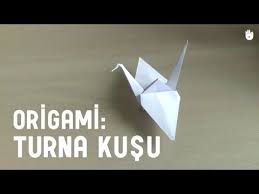 origamide turna kusu yapimi turkce youtube origami elisi fikirleri boyama sayfalari