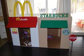 Tiny Birthday Party Ideas Photo 2 Of 25 Cardboard Box Crafts Cardboard Crafts Cardboard Playhouse