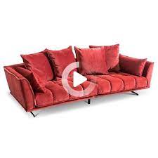 Gutmann Factory Sofa Foxy Rot Stoff Shiny Fabric Soft Beauty Sofa