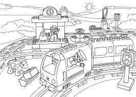 From a robot to an airplane. Lego Train Station Coloring Page For Kids Printable Free Lego Duplo Train Coloring Pages Lego Coloring Pages Coloring Pages For Kids