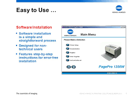 This software is suitable for konica minolta pagepro 1350w. Konica Minolta Printing Solutions Europe B V Pagepro 1350w Product Presentation Version 12 Ppt Download