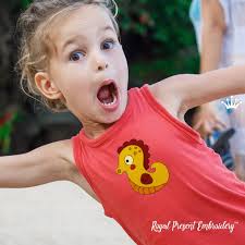 Cartoon Seahorse Machine Embroidery Design