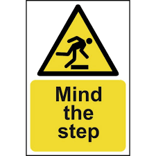 Mind The Step Self Adhesive Sticky Sign 200 X 300mm Signs Mindfulness Funny Messages