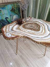 Amethyst geode coffee table with calcite drusy. White Table Table Geode Table Luxury Gift Agate Furniture Stone Present Coffee Table Loft Table Loft Amethyst Exclusive Resin Table Agate Furniture Resin Furniture Resin Table