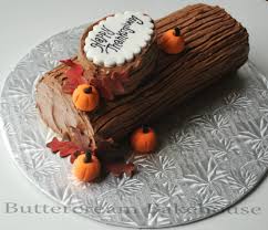 A Thanksgiving Themed Buche De Noel Yule Log Cake Cake Roll Log Cake