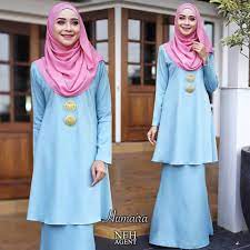 Cumanya stok aduhai limited tau. 40 Trend Terbaru Baju Kurung Moden Warna Baby Blue Little One Scandles