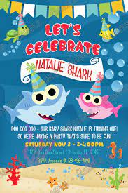 Learn members of the family with this flashcard set for the video baby shark. contains 5 cards: Novel Concept Designs Baby Shark Girl Shark Birthday Party Thank You Card