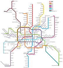 Líneas de metro ligero/tranvía de madrid Mapa Del Metro De Shanghai China Mapa Del Metro Linea De Metro Lineas De Trenes
