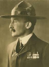 I have drawn Robert Baden Powell through my action painting