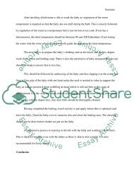 Mix the water well to avoid any hot or cold spots. Process Of Washing An Infant Essay Example Topics And Well Written Essays 500 Words 7