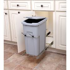Knape Vogt 35 Quart Plastic Pull Out Trash Can Lowes Com In 2020 Pull Out Trash Cans Trash Can Trash Can Cabinet