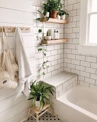Shelves For Come Decor Hooks For Coats Etc And A Bench Are Nice Idea Modern Small Bathrooms Small Bathroom Decor Modern Vintage Bathroom