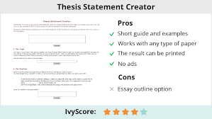 An analysis of the college admission process reveals one challenge facing counselors: Free Thesis Statement Generator Make Your Thesis Online Instantly
