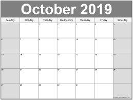 October 2019 Calendar Free Printable Monthly Calendars Printable Calendar Large Calendar Printables Free Calendar Template