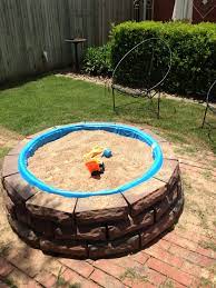 Turn Your Winter Fire Pit Into A Summer Sand Pit For The Kids To Enjoy Be Sure To Support The Bottom Of The Small Plastic Pool Plastic Pool Mini Pool Fire