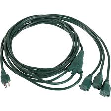 Holiday Time 3 Outlet Outdoor Multi Directional Extension Cord 25 Feet Walmart Com Walmart Com
