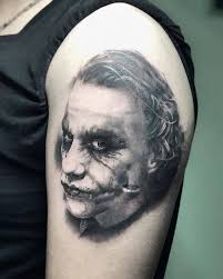 See more ideas about heath ledger joker, joker, heath ledger. Heath Ledger As The Joker Portrait Tattoo On The Left