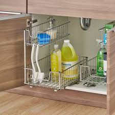 Trinity Sliding Under Sink Organizer In Chrome Collection Bed Bath Beyond Diy Kitchen Storage Kitchen Organization Kitchen Storage
