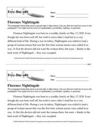 Florence nightingale's most popular book is notes on nursing: Florence Nightingale Lesson Plans Worksheets Lesson Planet