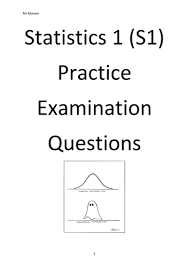 Statistics 1 Question Booklet 1 Pdf Ap Statistics This Or That Questions Medical Math