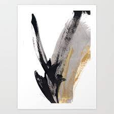 Black And White Art Abstract Art Black Gold Painting By Lenna Arty Goldpainting Contempo Gold Abstract Painting Black And White Abstract Paintings Art Prints