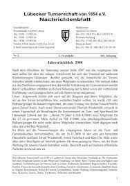 Deutsche bank (deutsche bank) ort: Lubecker Turnerschaft Von 1854 E V Nachrichtenblatt