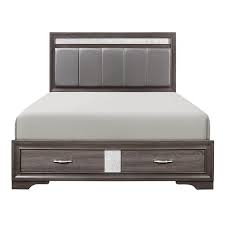 Shop with afterpay on eligible items. Homelegance Beds Luster 1505 1 Queen Platform Bed With Storage Grey Silver Queen From Regal Furniture