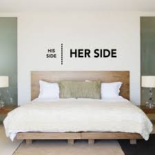 His Side Her Side His Hers Bed Bedroom Wall Sticker Decal Wedding Gift In Home Furniture Diy Home Decor Wall Deca Muur Kleuren Slaapkamer Kleuren