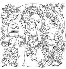 Free Color Page Summer Journey Camera Journaling Detailed Coloring Pages Cute Coloring Pages Coloring Pages For Teenagers