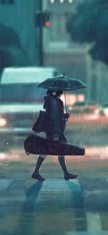 Anime wallpapers 4k hd for desktop, iphone, pc, laptop, computer, android phone, smartphone, imac, macbook, tablet, mobile device. Rainy Day Anime Paint Girl Iphone X Wallpapers Free Download