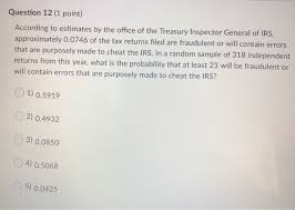 The inspector general's functions and responsibilities include receiving and investigating complaints concerning allegations of corruption, fraud, criminal activity, conflicts of interest or abuse in in addition to the statutorily mandated duties, the inspector general undertakes additional responsibilities. Solved Question 12 1 Point According To Estimates By Th Chegg Com