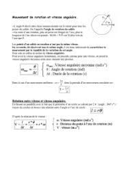 Relation Entre Vitesse Lineaire Et Vitesse Angulaire Periode