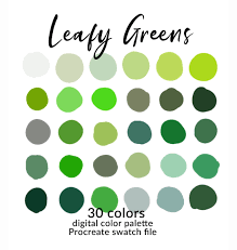 Procreate Color Palette 30 Swatch Colors Green Color Scheme Etsy In 2020 Color Palette Challenge Halloween Color Palette Hex Color Palette